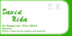 david mika business card